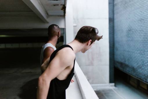 looking-over-shoulder people  men  guy  building  shoulder
