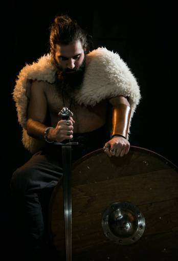 long Portrait of a Viking warrior 