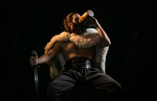 long Portrait of a Viking warrior 