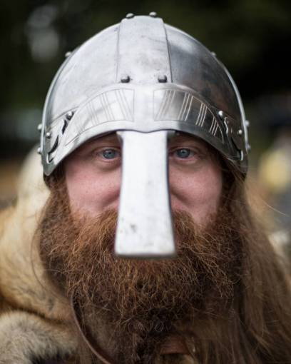 long Portrait of a Viking warrior 