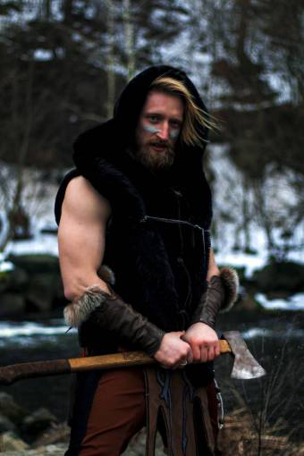 long Portrait of a Viking warrior 