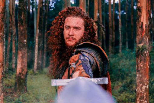 long Portrait of a Viking warrior 
