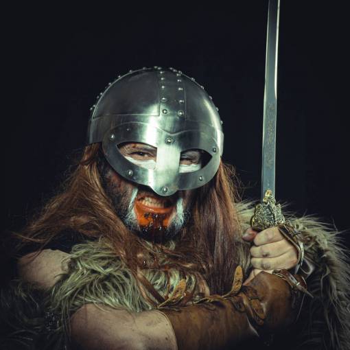 long Portrait of a Viking warrior 