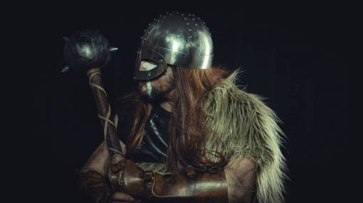 long Portrait of a Viking warrior 