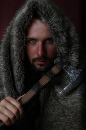 long Portrait of a Viking warrior 