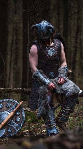 long Portrait of a Viking warrior 