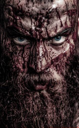 long Portrait of a Viking warrior 