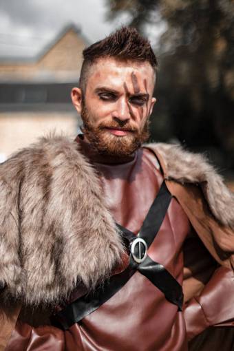 long Portrait of a Viking warrior 
