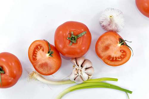 garlic aroma section garlic cross wild tomatoes leek half onion spice vegetable organic