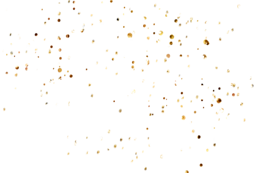 Sobreposição de confete dourado