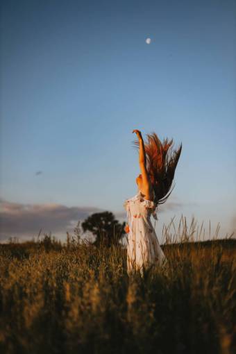 enjoyment lifestyles happiness woman;field summer nature outdoors women