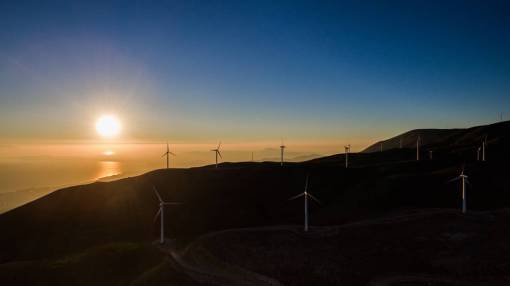 windmill dark  sunset  windmill  solar  energy  highland  mountain