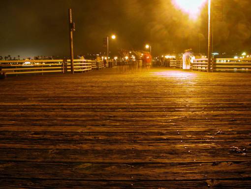 ghost pier  night  sky  beach  motion  blur  light