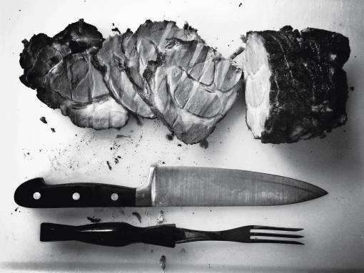 asado carne asada carnicero cuchillo tenedor tabla de cortar chef