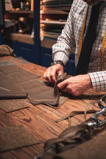 shoe leather working craft suit tailor human hand men