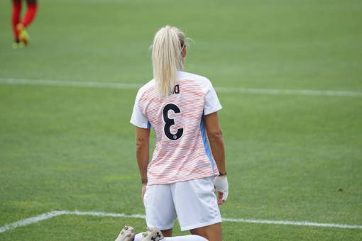 practice Woman practicing soccer