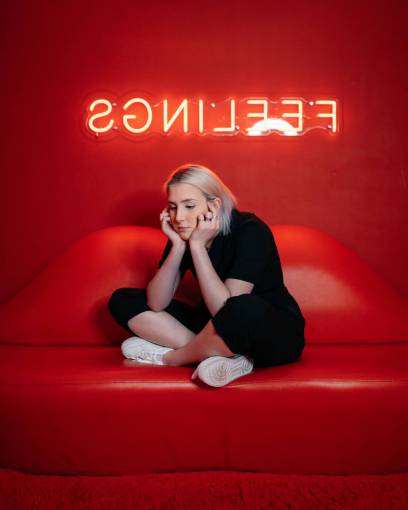 Young woman with sad feelings