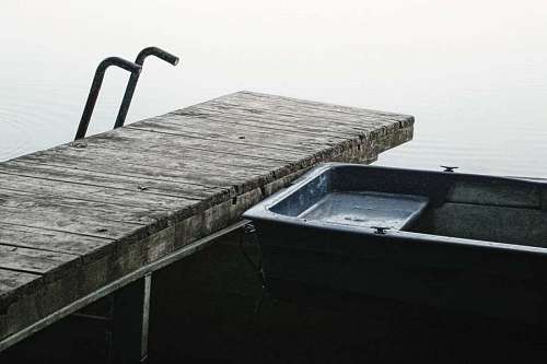deck boat  deck  floating  floating dock  horizon 