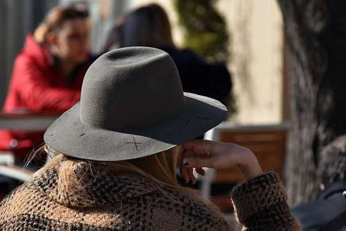 veil woman veil blonde hat outdoors kb