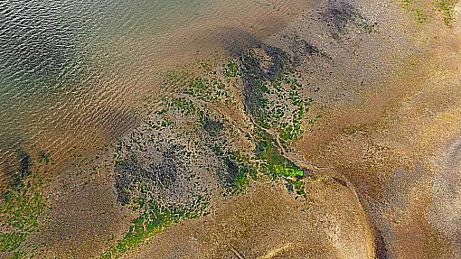 zumbido antena arena agua playa paisaje drone arriba