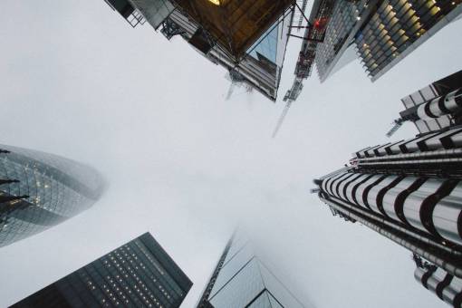 building  fog  skyscraper  sky  city  urban  windows