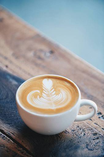 cafeteria capuchino latte espuma café expreso bebida al vapor