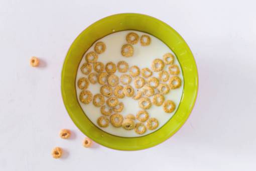 fuente cereal desayuno comida tazón leche