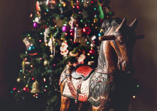 pony christmas  tree  ball  lights  horse  pony  figure