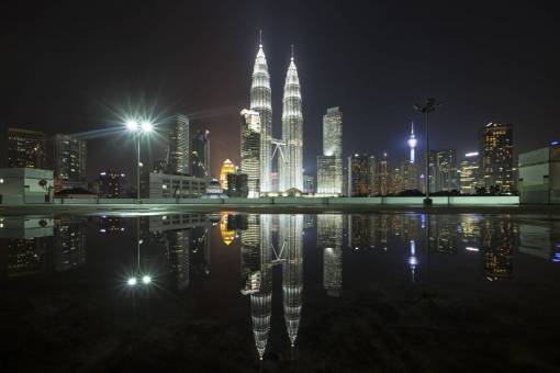 malaysia city  landscape  cityscape  buildings  night  lights  architecture