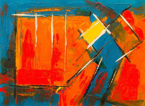 pintura de arte abstracto colorido lienzo al óleo acrílico