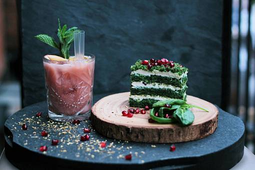 drink  food  green  cake  sweets  dessert  chopping
