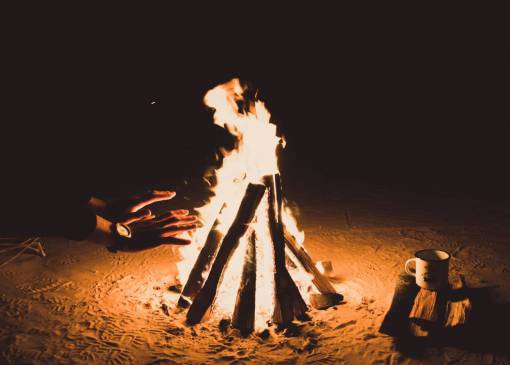 campfire fire  flame  bonfire  campfire  dark  night  heat