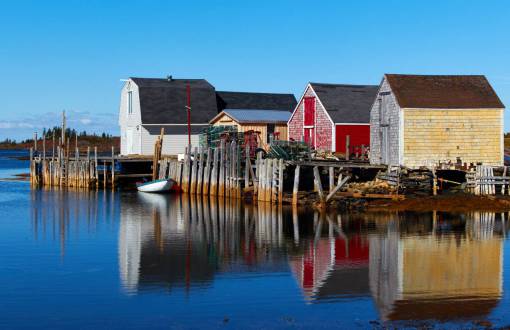 coastal fishing  village  water  cottage  ocean  sea  reflection
