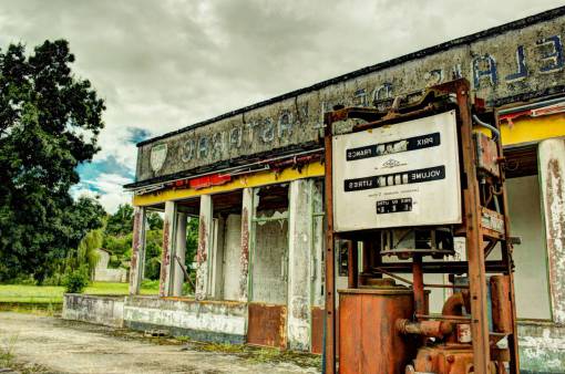abandoned gas station  service station  pump  rust  abandoned  old

