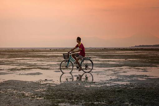 mud guy  man  male  people  cycling  bicycle  basket