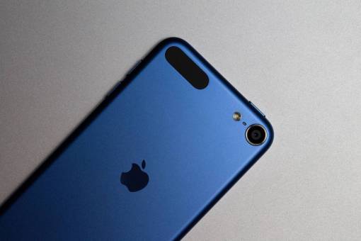 inalambrico iphone azul dispositivo plano lay gadget inalámbrico mp3
