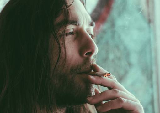 cigarette man  guy  beard  people  cigarette  smoke  bokeh
