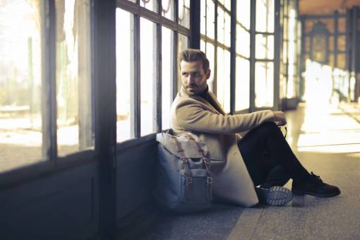 patient man  waiting  patiently  sitting  window  worried  time