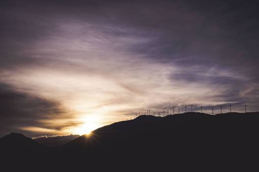windmill nature  landscape  mountain  windmill  turbine  shadow  silhouette