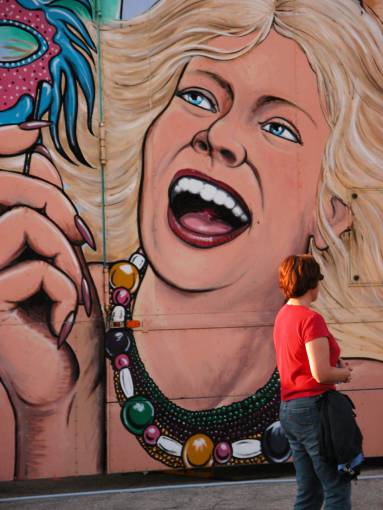 expressive-gesture painted  wall  art  carnival  circus  sideshow  creative