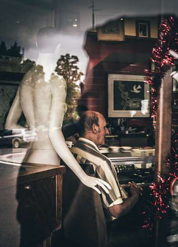 arts-culture-and-entertainment people  man  old  manikin  nude  back  painting