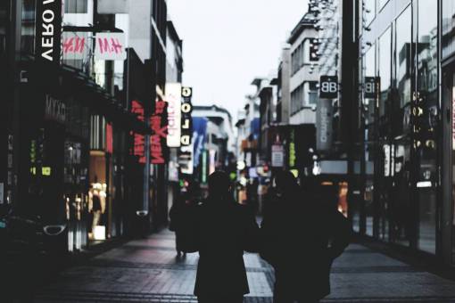 apparel people  man  woman  urban  city  building  establishment