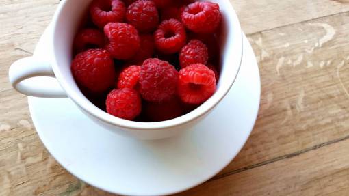 frambuesas rojas frutas comida comer taza taza