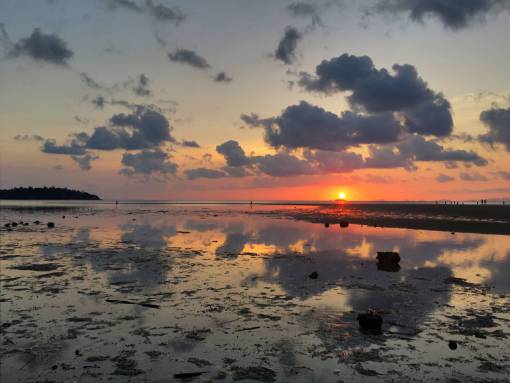 de calidad puesta de sol reflexión nubes cielo paz tranquilidad viajes
