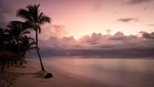 virtual playa tropical atardecer cielo nubes vacaciones viajes
