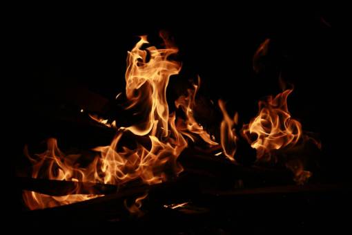 bonfire dark  night  fire  flame  bonfire  hot  light