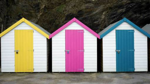 miniatura casas en miniatura diminutos colores madera azul rosa
