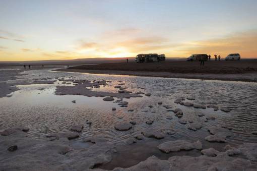 laguna Laguna Cejar Chile agua arena atardecer autobuses turismo