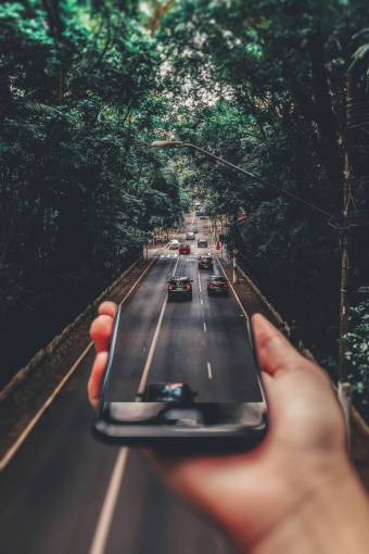 autopista fotografía móvil coches de carretera árboles tráfico forestal