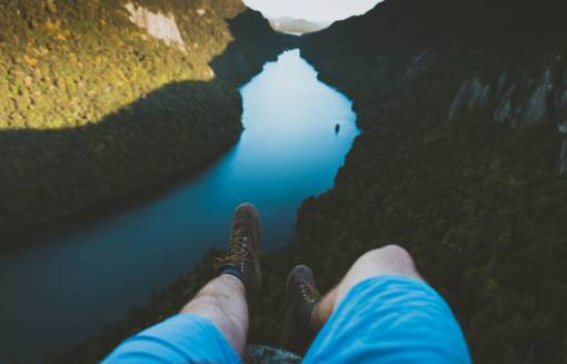 shorts nature  mountains  water  river  people  man  guy